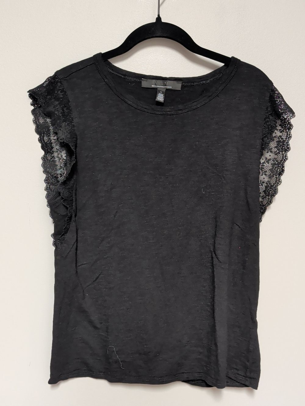 White House Black Market Black Lace Sleeve Tank